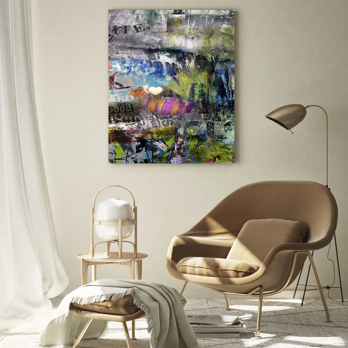 Obraz na skle - Koláž vzpomínek - 70x100 cm