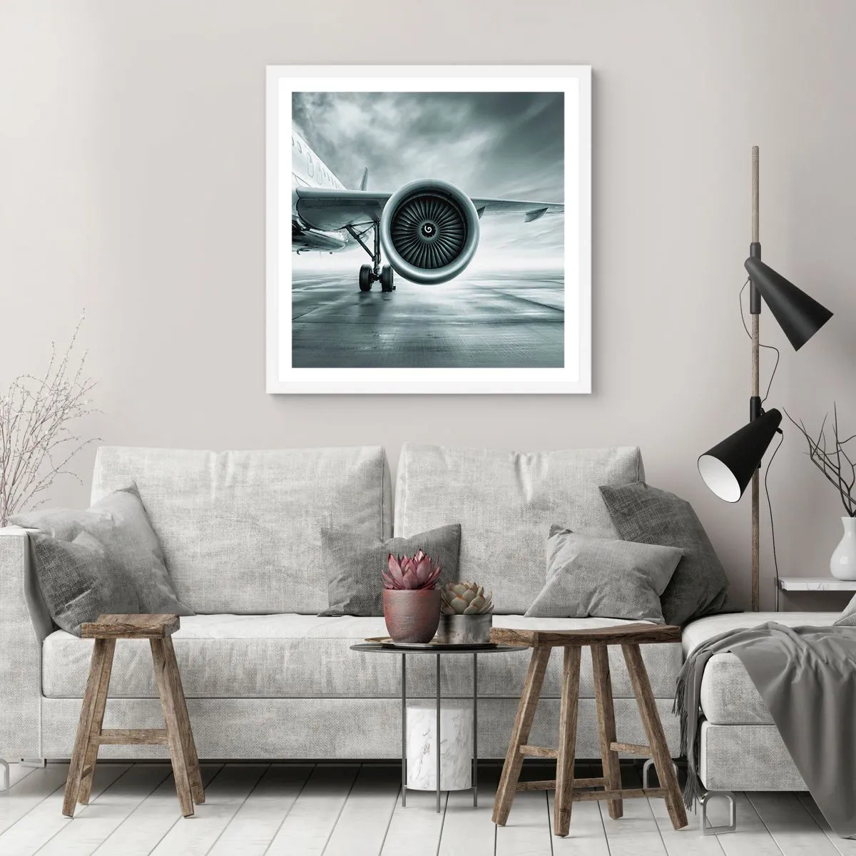 Plakát v bílém rámu - Toto je síla! - 30x30 cm