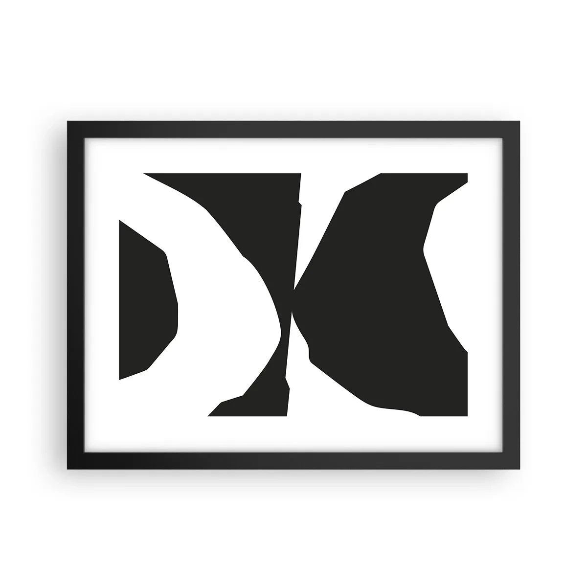 Plakát v černém rámu - Positive-negative - 40x30 cm