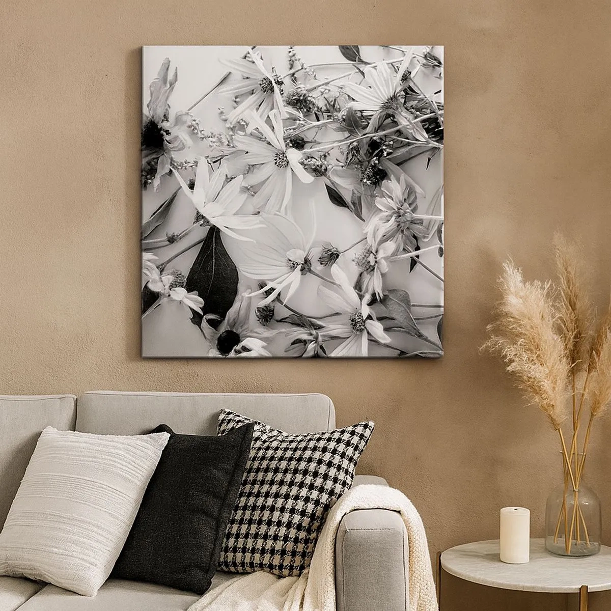 Obraz na plátně - Květiny bez kytice - 30x30 cm