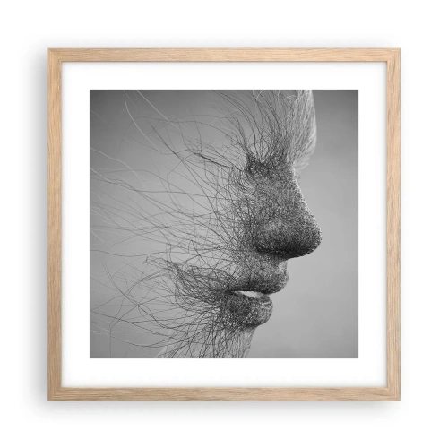 Plakát v rámu světlý dub - Duch větru - 40x40 cm