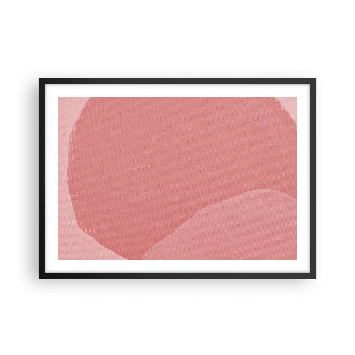 Plakát v černém rámu - Organická kompozice v růžové - 70x50 cm