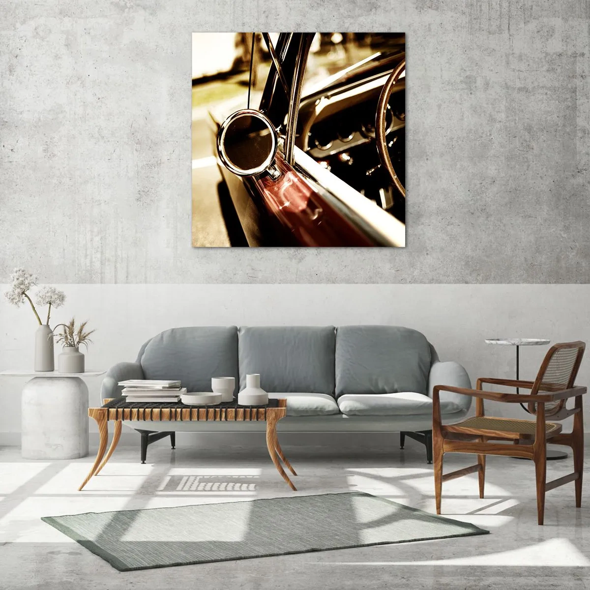 Obraz na skle - Auto s duší - 50x50 cm