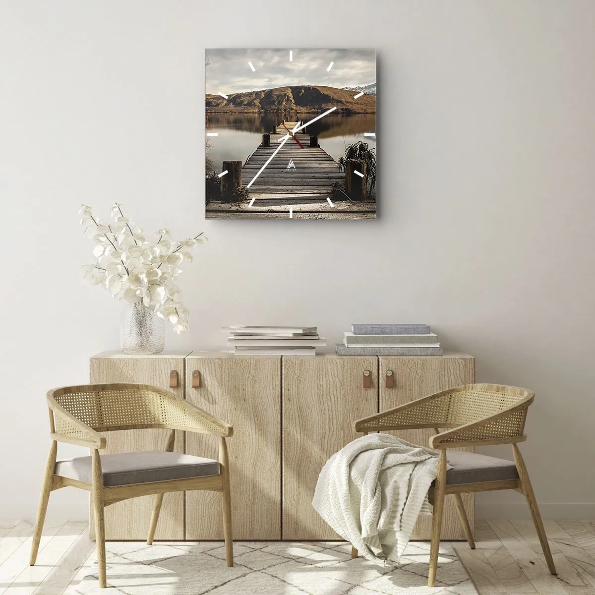 Nástěnné hodiny - Krajina v tichu - 30x30 cm