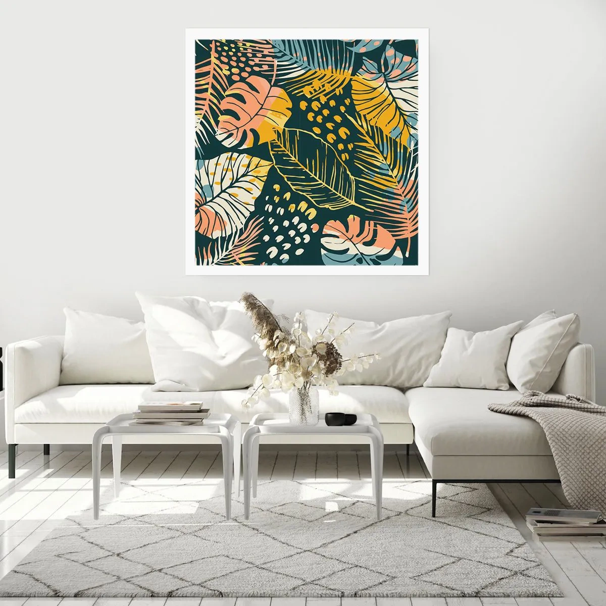 Plakát - Listová fantazie - 60x60 cm