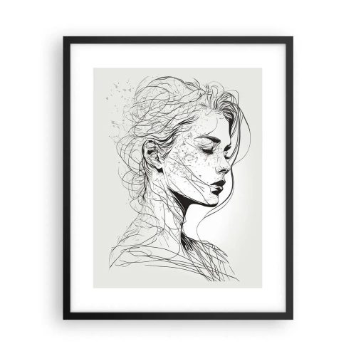 Plakát v černém rámu - Portrét v zamyšlení - 40x50 cm