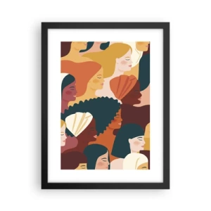 Plakát v černém rámu - Pouze ženskost - 30x40 cm