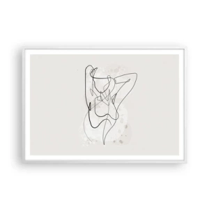 Plakát v bílém rámu - Umění svádění - 100x70 cm