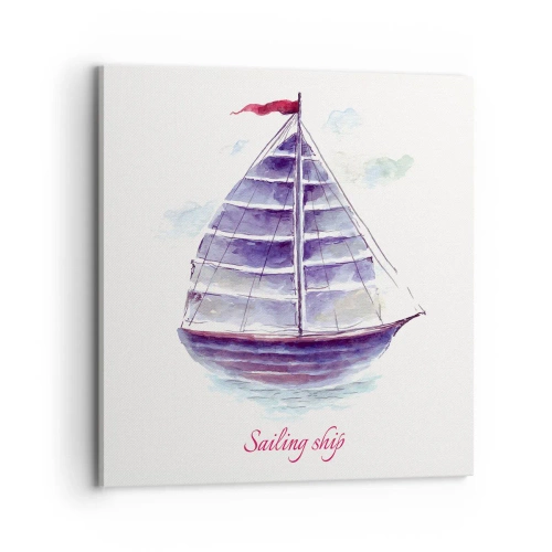 Obraz na plátně - Napnuté plachty a klidná voda - 70x70 cm