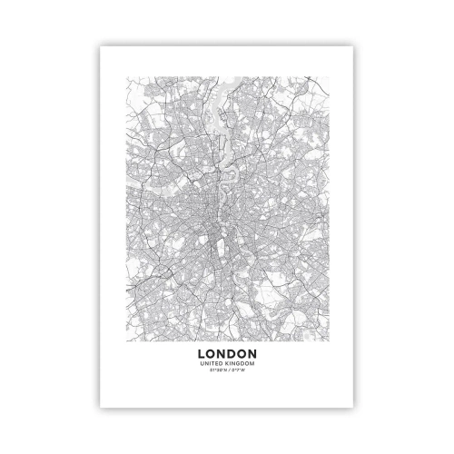 Plakát - Mapa londýnského labyrintu - 70x100 cm