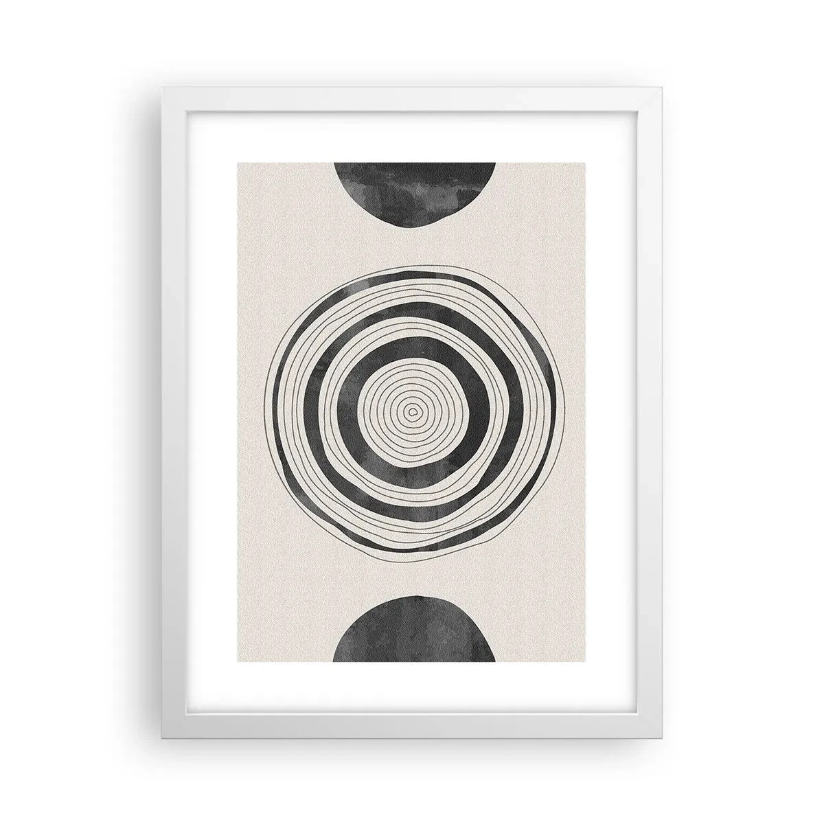 Plakát v bílém rámu - Důležité je to, co je uprostřed - 30x40 cm