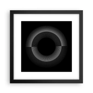 Plakát v černém rámu - Černé slunce - 30x30 cm