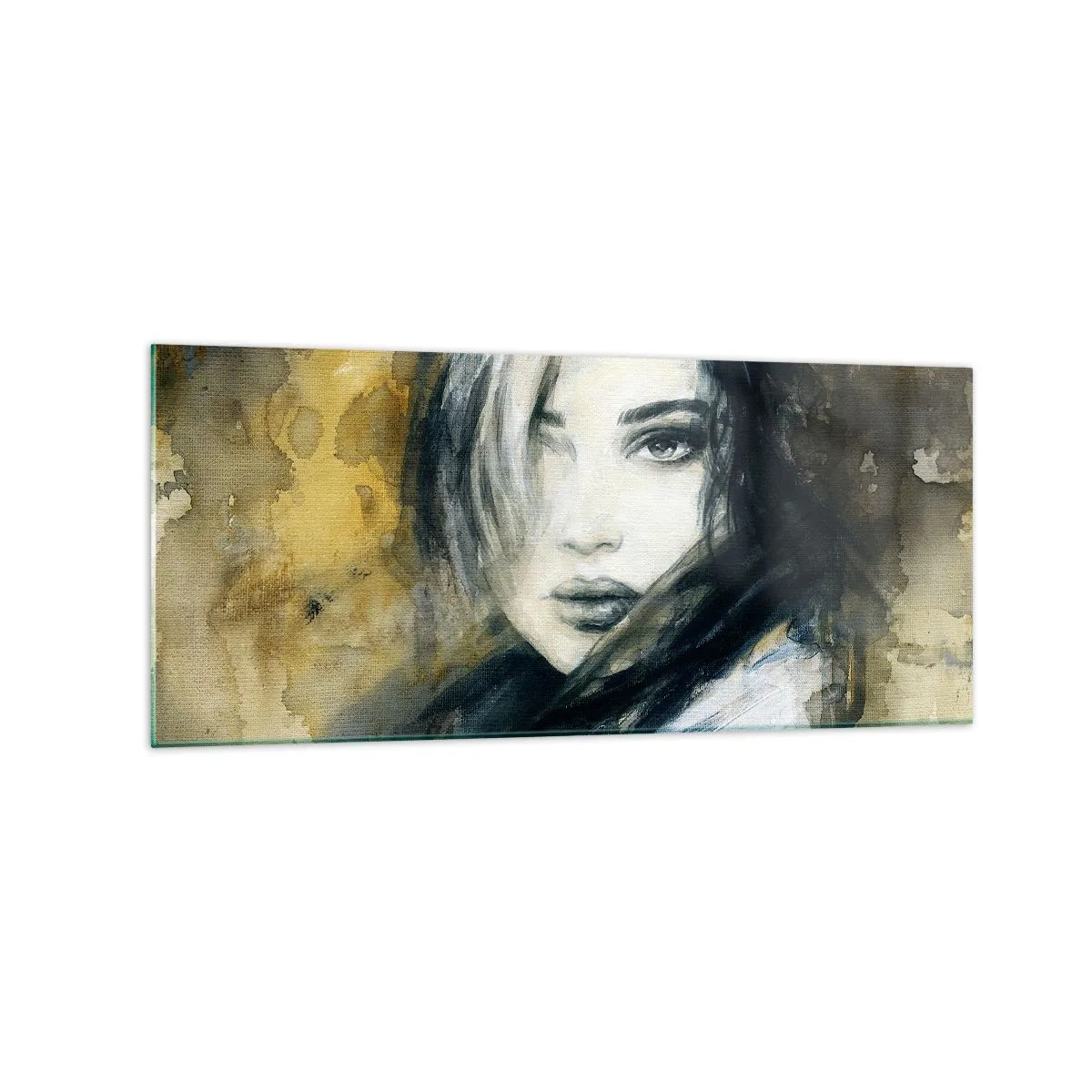 Obraz na skle - více nevinná nebo smyslná? - 120x50 cm