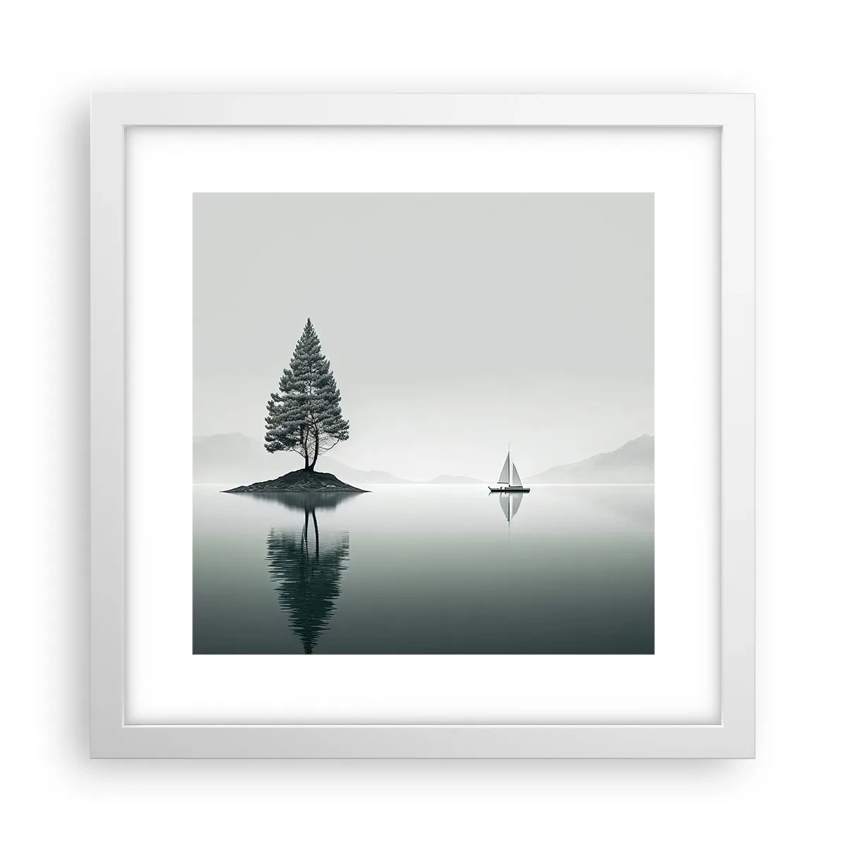 Plakát v bílém rámu - Snění - 30x30 cm