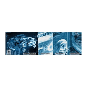 Vzor Fototapety Premium Canvas - Inženýrská anatomie - Automobilový průmysl, Auto, Pojem - 100x30 cm