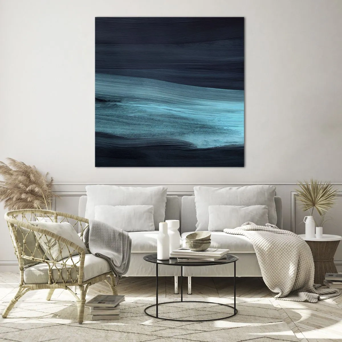 Obraz na skle - Pluj s proudem - 40x40 cm