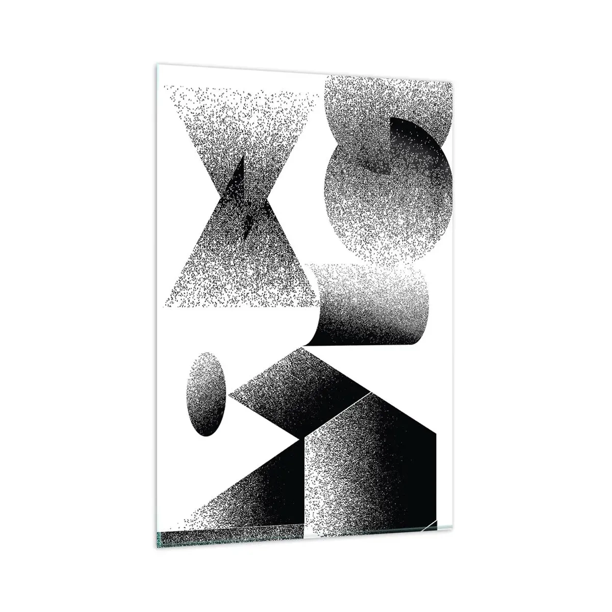 Obraz na skle - Úhly a ovály - 80x120 cm