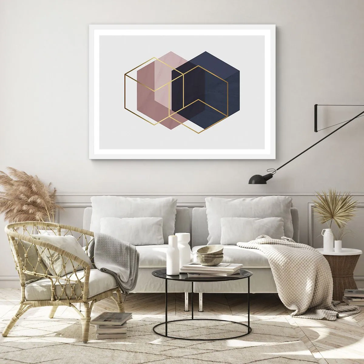 Plakát v bílém rámu - Síla jednoduchosti - 91x61 cm