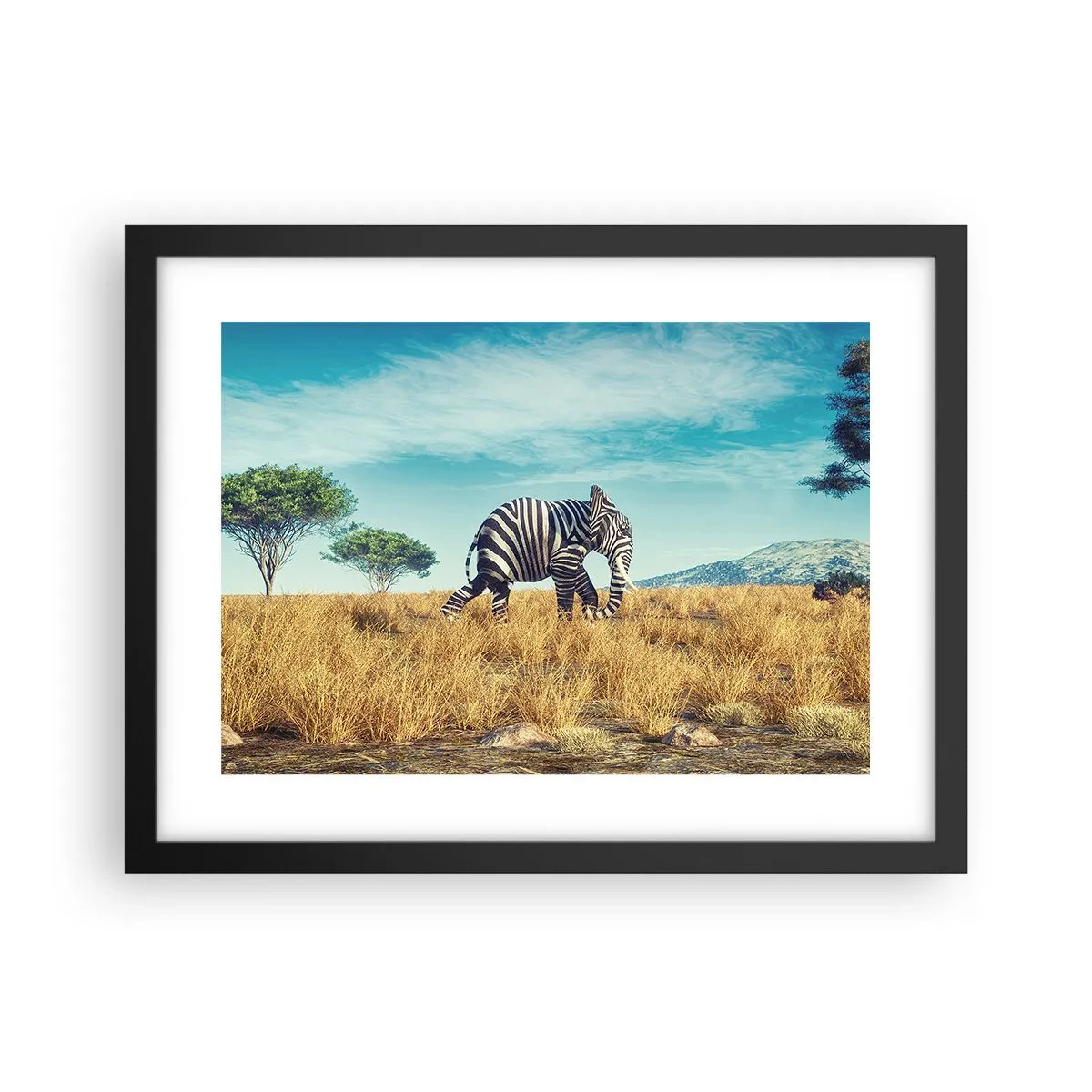 Plakát v černém rámu - Šedá už není v módě - 40x30 cm