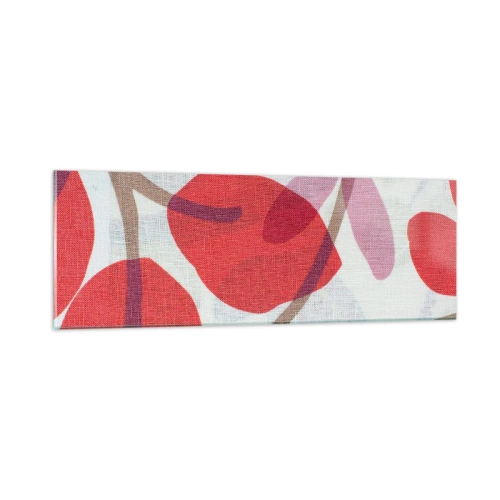 Obraz na skle - Květinová kompozice v růžové - 90x30 cm