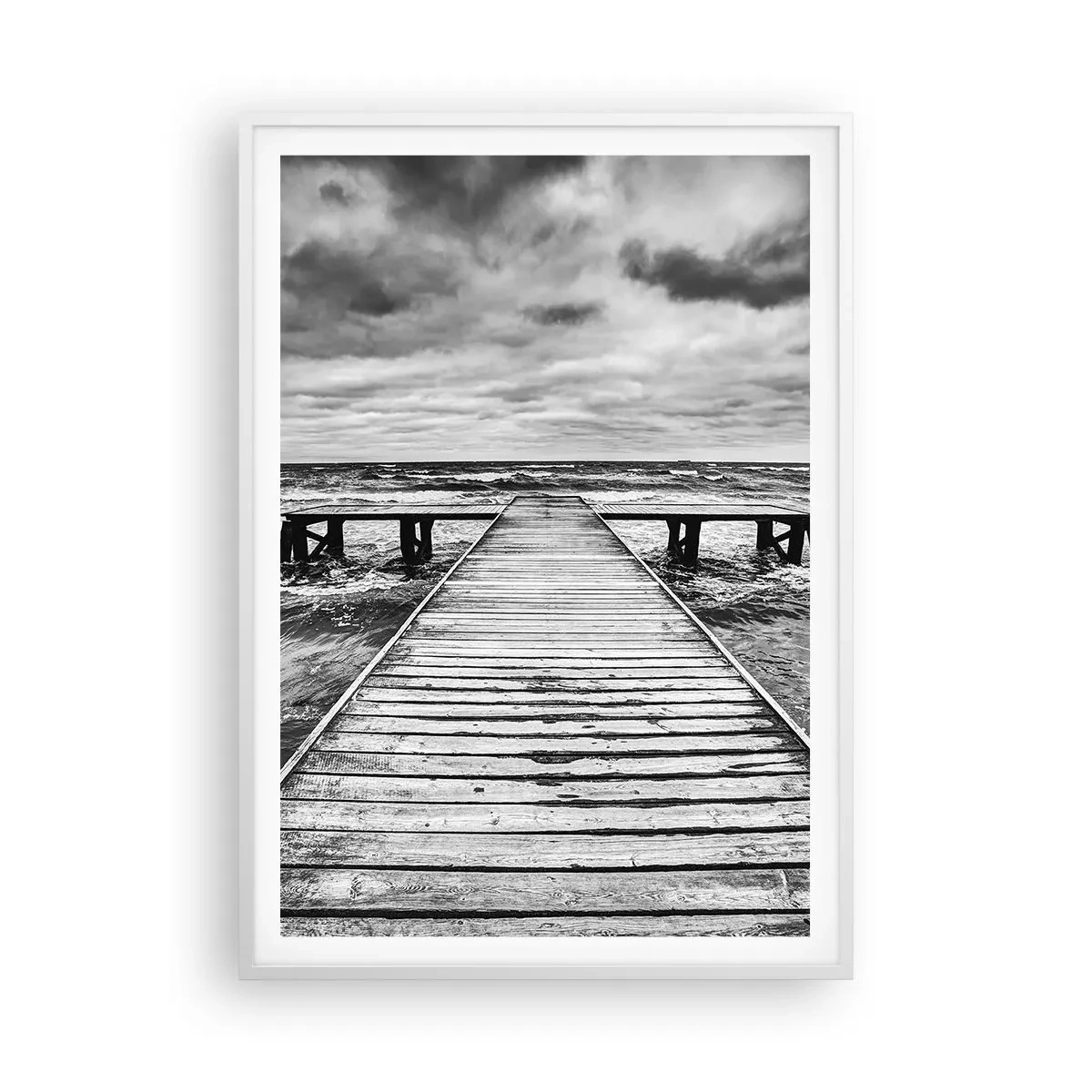 Plakát v bílém rámu - Čekám na vítr, co rozfouká… - 70x100 cm