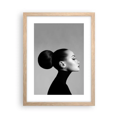 Plakát v rámu světlý dub - Moderní Nefertiti - 30x40 cm