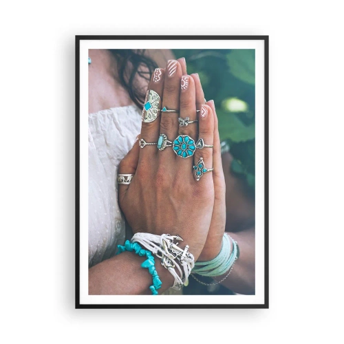 Plakát v černém rámu - Vítejte v centru bytí - 70x100 cm