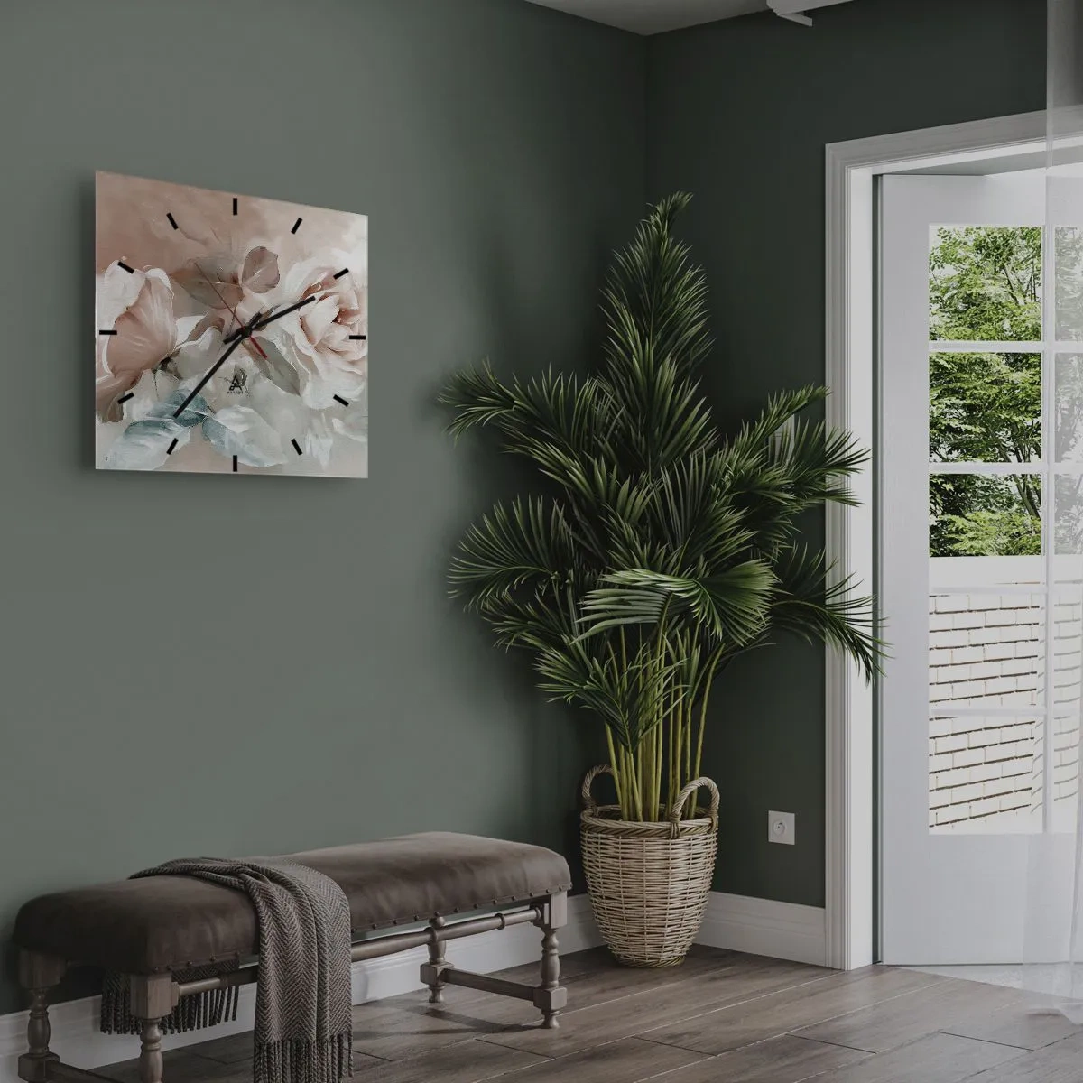 Nástěnné hodiny - Duch romantismu - 30x30 cm