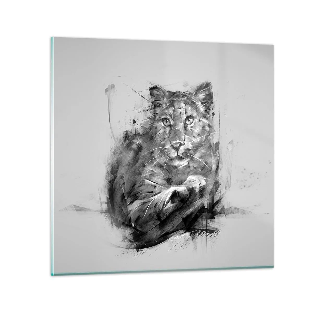 Obraz na skle - Ano, pozorně poslouchám - 40x40 cm