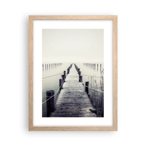 Plakát v rámu světlý dub - Ponoř se do klidu - 30x40 cm