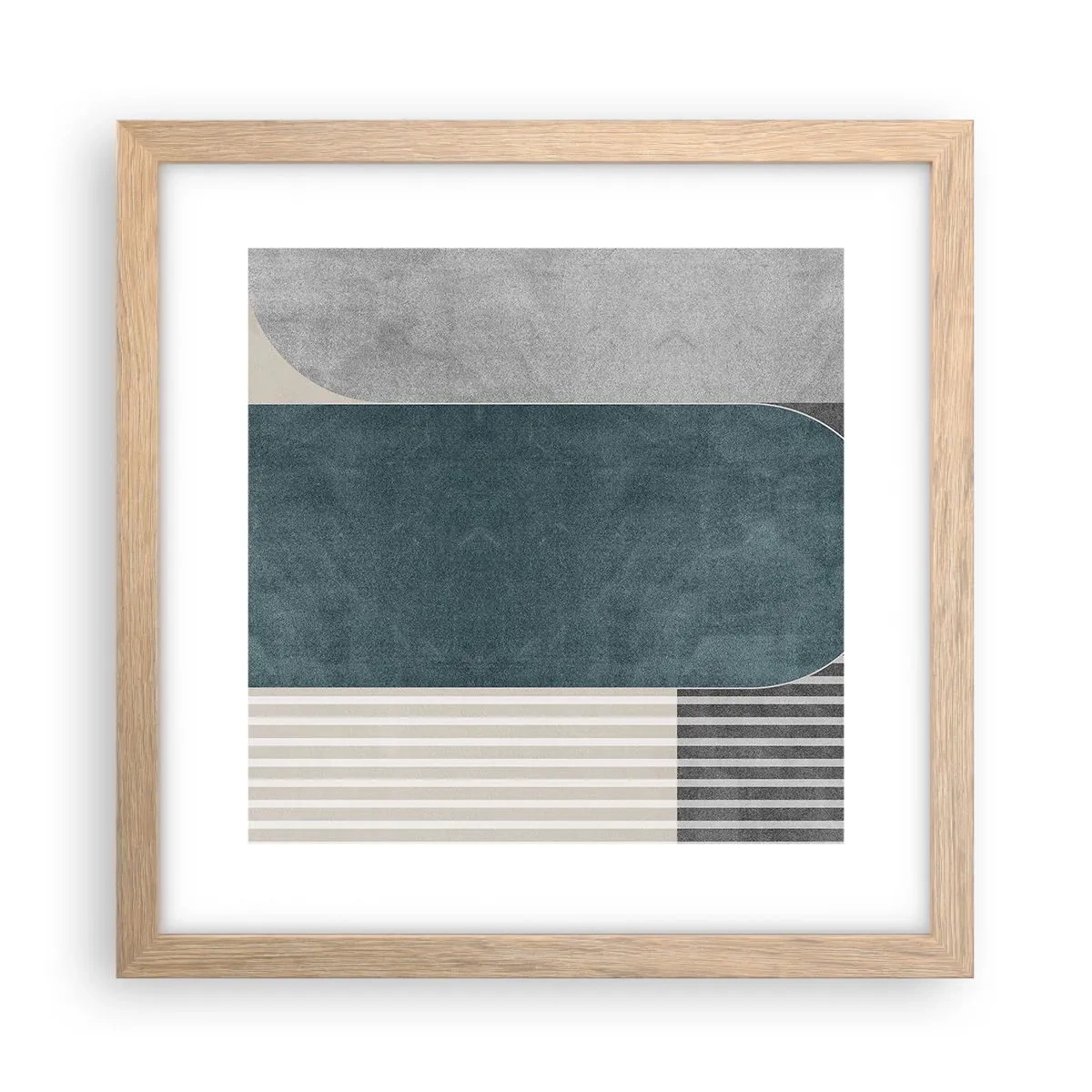 Plakát v rámu světlý dub - Kompozice na úrovni - 30x30 cm