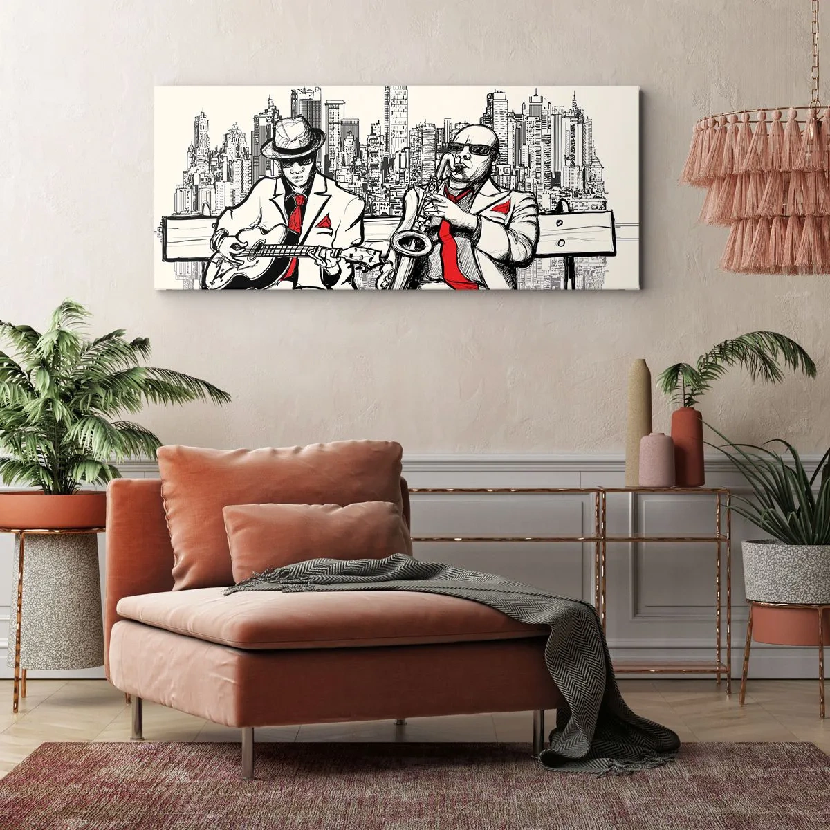 Obraz na plátně - Newyorská improvizace - 100x40 cm