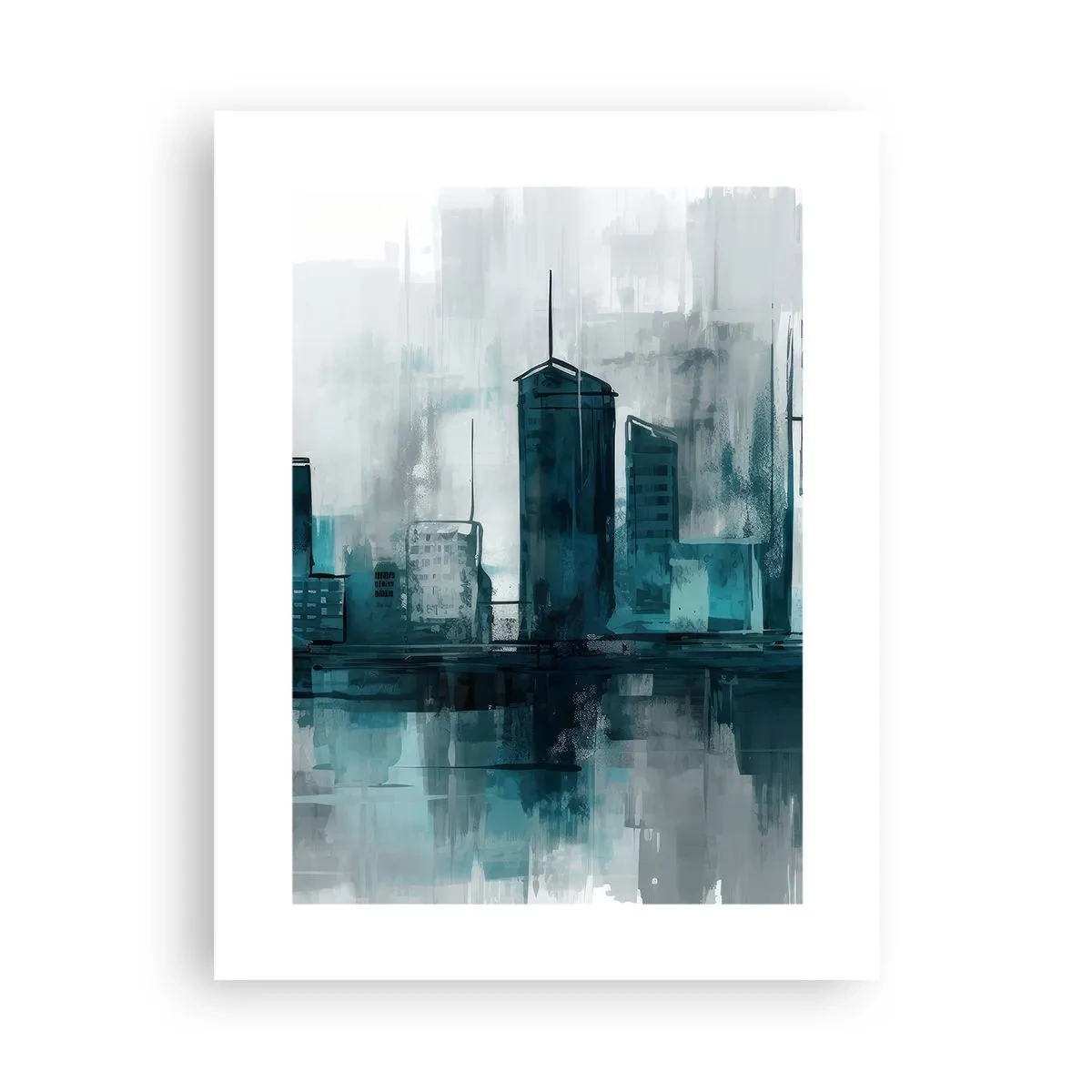 Plakát - Město v barvě deště - 30x40 cm
