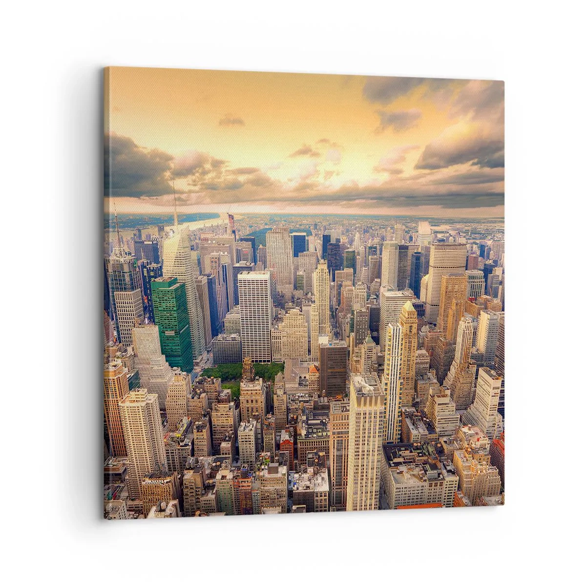 Obraz na plátně - Pozlacené Metropolis - 60x60 cm