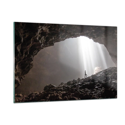 Obraz na skle - Světelná jeskyně - 120x80 cm