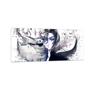Obraz na skle - Démonická a krásná - 100x40 cm