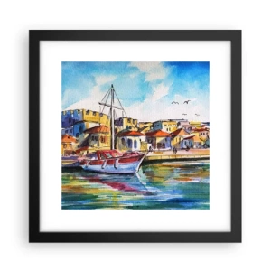 Plakát v černém rámu - Duhové odpoledne - 30x30 cm