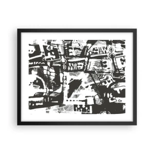 Plakát v černém rámu - Pořádek nebo chaos? - 50x40 cm