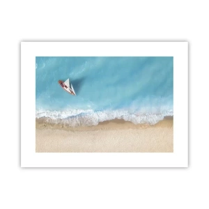 Plakát - Na hranici modré a zlaté - 40x30 cm