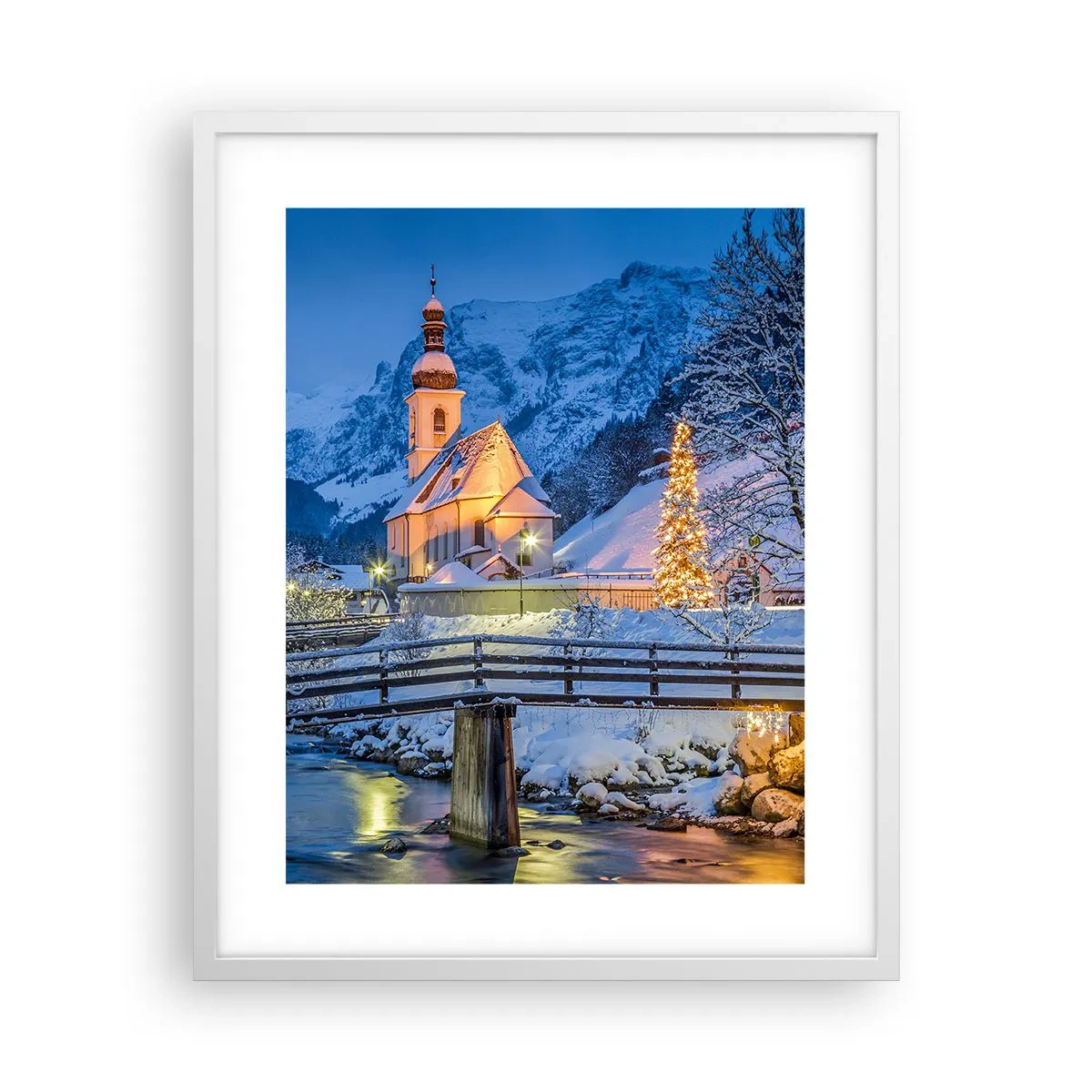 Plakát v bílém rámu - Duch Vánoc - 40x50 cm