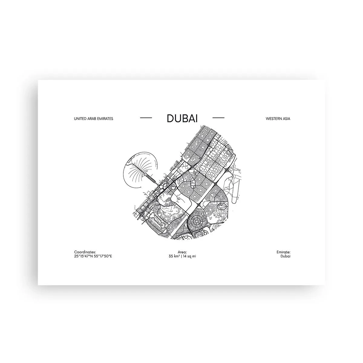 Plakát - Anatomie Dubaje - 70x50 cm