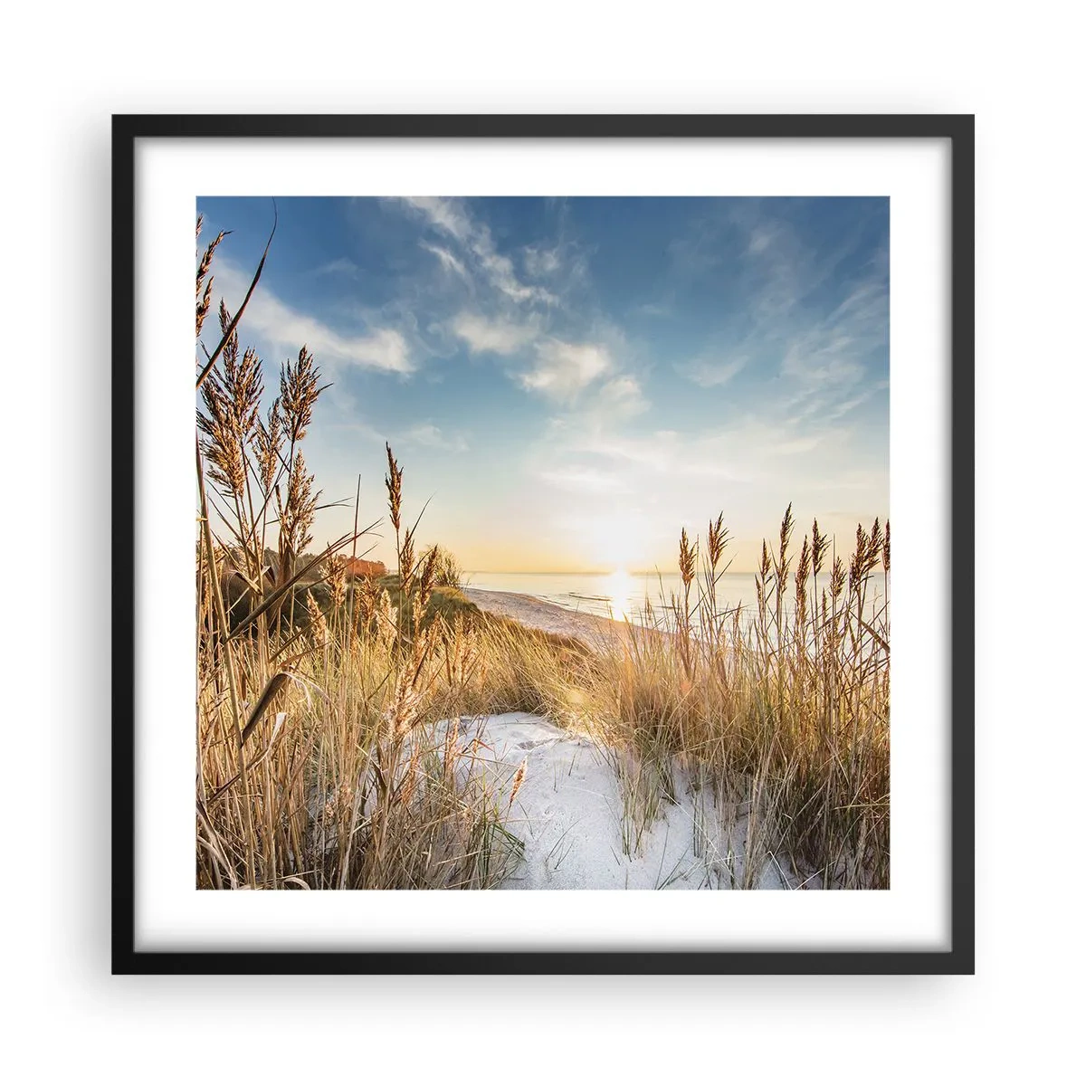 Plakát v černém rámu - Severní pláž - 50x50 cm