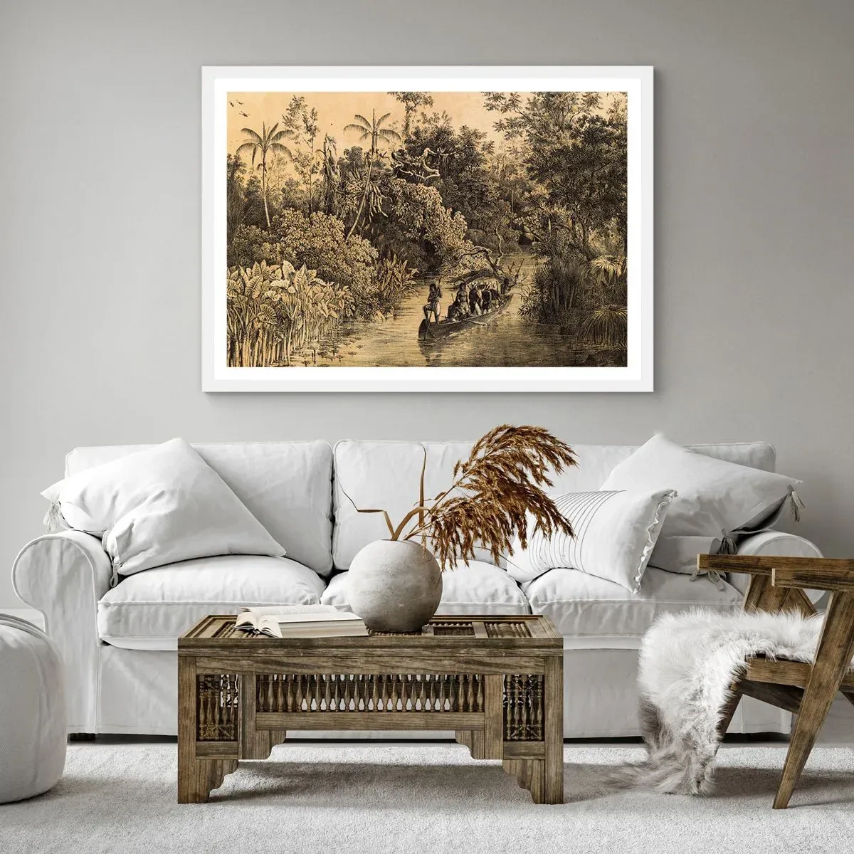 Plakát v bílém rámu - Výlet ke zdroji - 100x70 cm