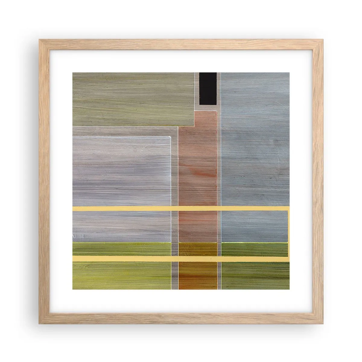 Plakát v rámu světlý dub - Jednoduše a v klidu - 40x40 cm