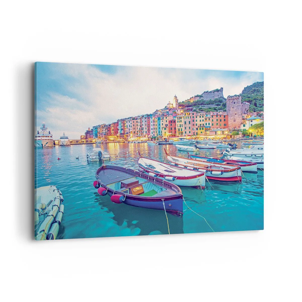 Obraz na plátně - Barevný večer v přístavu - 100x70 cm