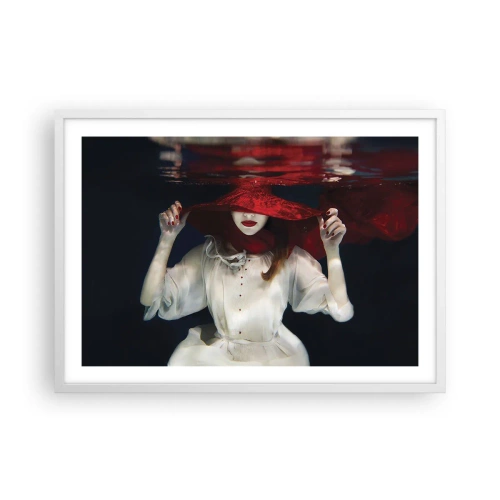 Plakát v bílém rámu - Divoženka - 70x50 cm