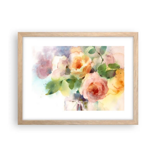 Plakát v rámu světlý dub - Jemné jako akvarel - 40x30 cm