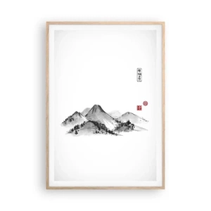 Plakát v rámu světlý dub - Za hranicí vzdálenosti - 70x100 cm