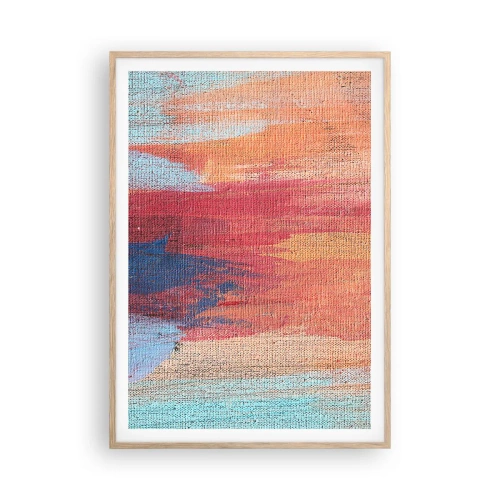 Plakát v rámu světlý dub - Stékat duhou - 70x100 cm