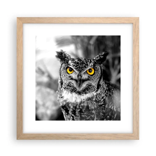 Plakát v rámu světlý dub - Nic se neschová - 30x30 cm